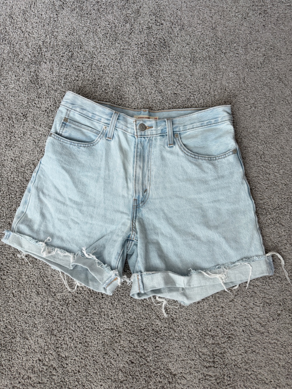 Levi's ‘94 Baggy Light Wash Rolled Hem Denim Shorts